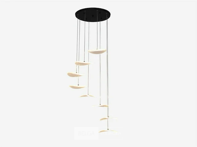 Led hanglamp – b060/8 – 3000k – warm wit – ø400 mm – in hoogte verstelbaar – zilver - afbeelding 3 van  4