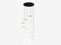 Led hanglamp – b060/8 – 3000k – warm wit – ø400 mm – in hoogte verstelbaar – zilver - afbeelding 3 van  4