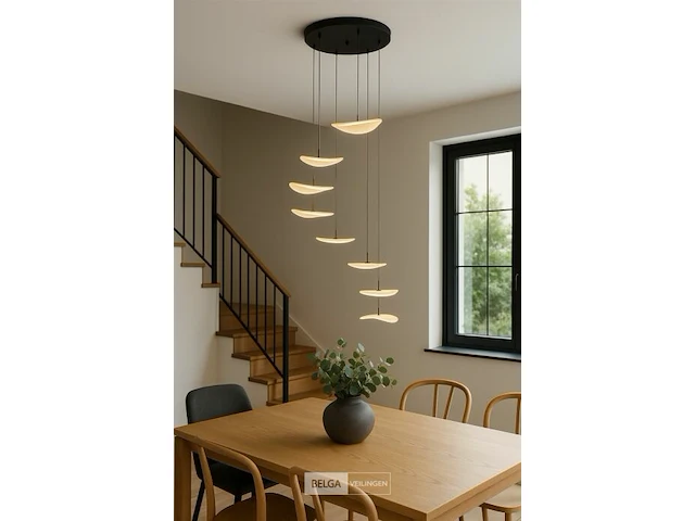 Led hanglamp – b060/8 – 3000k – warm wit – ø400 mm – in hoogte verstelbaar – zilver - afbeelding 4 van  4