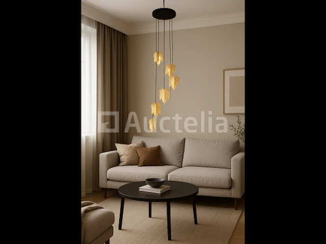 Led hanglamp – b063/6 – 3000k – warm wit – ø350 mm – in hoogte verstelbaar – zilver - afbeelding 1 van  5