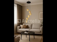 Led hanglamp – b063/6 – 3000k – warm wit – ø350 mm – in hoogte verstelbaar – zilver - afbeelding 1 van  5