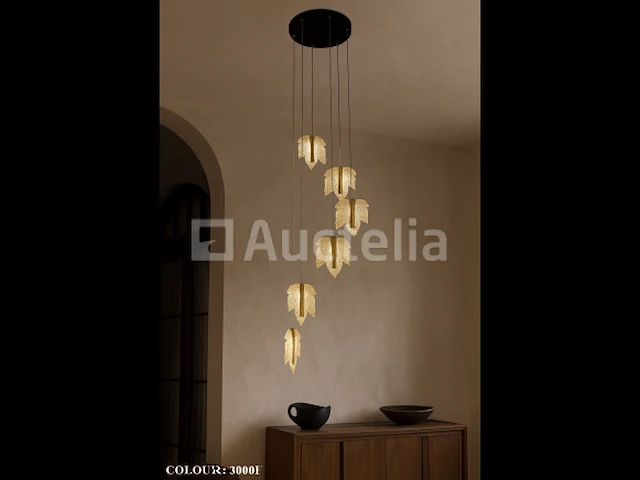 Led hanglamp – b063/6 – 3000k – warm wit – ø350 mm – in hoogte verstelbaar – zilver - afbeelding 4 van  5