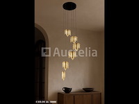 Led hanglamp – b063/6 – 3000k – warm wit – ø350 mm – in hoogte verstelbaar – zilver - afbeelding 1 van  5