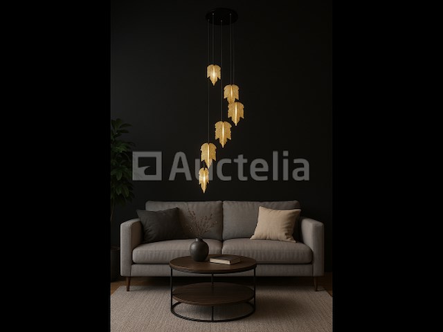 Led hanglamp – b063/6 – 3000k – warm wit – ø350 mm – in hoogte verstelbaar – zilver - afbeelding 2 van  5