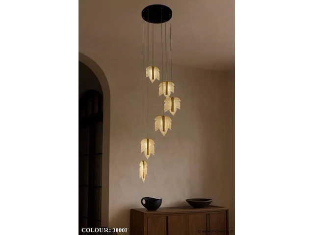 Led hanglamp – b063/6 – 3000k – warm wit – ø350 mm – in hoogte verstelbaar – zilver - afbeelding 1 van  5
