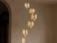 Led hanglamp – b063/6 – 3000k – warm wit – ø350 mm – in hoogte verstelbaar – zilver - afbeelding 1 van  5