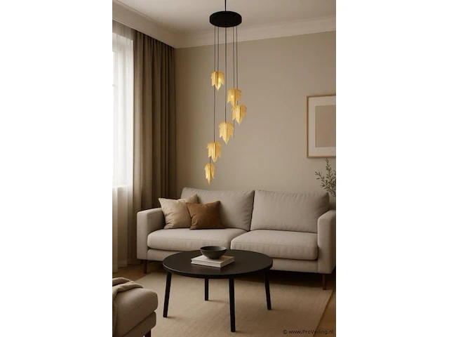 Led hanglamp – b063/6 – 3000k – warm wit – ø350 mm – in hoogte verstelbaar – zilver - afbeelding 2 van  5