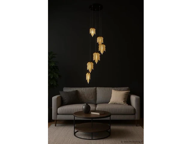 Led hanglamp – b063/6 – 3000k – warm wit – ø350 mm – in hoogte verstelbaar – zilver - afbeelding 4 van  5
