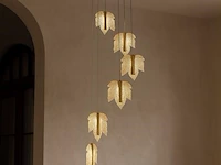 Led hanglamp – b063/6 – 3000k – warm wit – ø350 mm – in hoogte verstelbaar – zilver - afbeelding 1 van  5