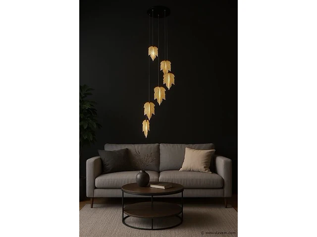 Led hanglamp – b063/6 – 3000k – warm wit – ø350 mm – in hoogte verstelbaar – zilver - afbeelding 4 van  5