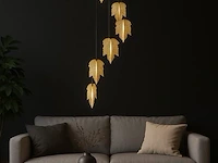 Led hanglamp – b063/6 – 3000k – warm wit – ø350 mm – in hoogte verstelbaar – zilver - afbeelding 4 van  5
