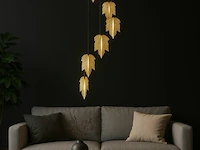 Led hanglamp – b063/6 – 3000k – warm wit – ø350 mm – in hoogte verstelbaar – zilver - afbeelding 5 van  6