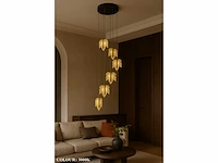 Led hanglamp – b063/6 – 3000k – warm wit – ø350 mm – in hoogte verstelbaar – zilver - afbeelding 3 van  5