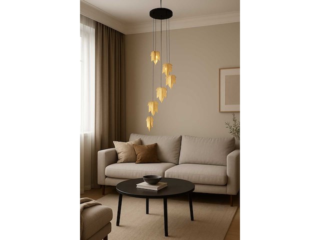 Led hanglamp – b063/6 – 3000k – warm wit – ø350 mm – in hoogte verstelbaar – zilver - afbeelding 2 van  5