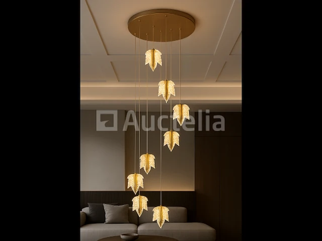 Led hanglamp – b063/8 – 3000k – warm wit – ø400 mm – in hoogte verstelbaar – zilver - afbeelding 3 van  4