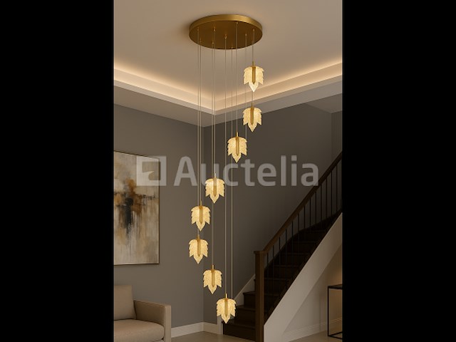 Led hanglamp – b063/8 – 3000k – warm wit – ø400 mm – in hoogte verstelbaar – zilver - afbeelding 1 van  4