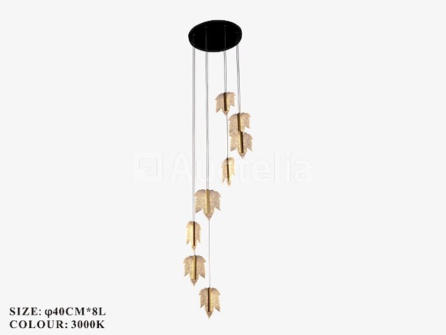 Led hanglamp – b063/8 – 3000k – warm wit – ø400 mm – in hoogte verstelbaar – zilver - afbeelding 2 van  4