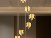 Led hanglamp – b063/8 – 3000k – warm wit – ø400 mm – in hoogte verstelbaar – zilver - afbeelding 1 van  4