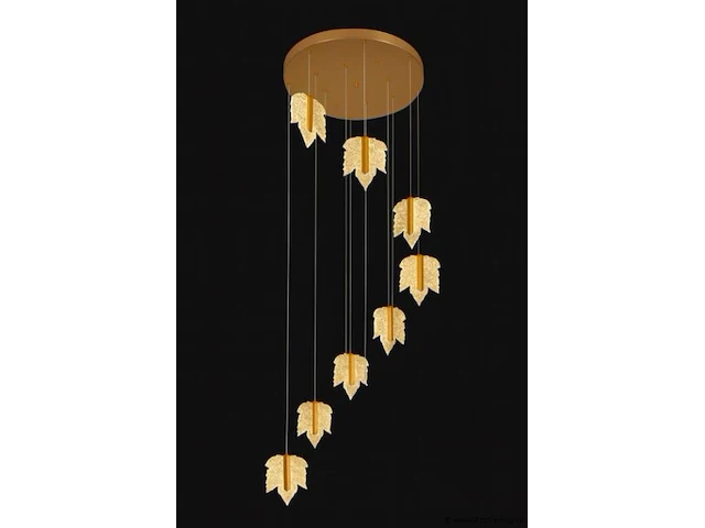Led hanglamp – b063/8 – 3000k – warm wit – ø400 mm – in hoogte verstelbaar – zilver - afbeelding 3 van  4