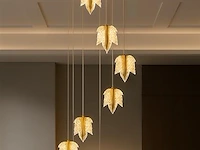 Led hanglamp – b063/8 – 3000k – warm wit – ø400 mm – in hoogte verstelbaar – zilver - afbeelding 1 van  4