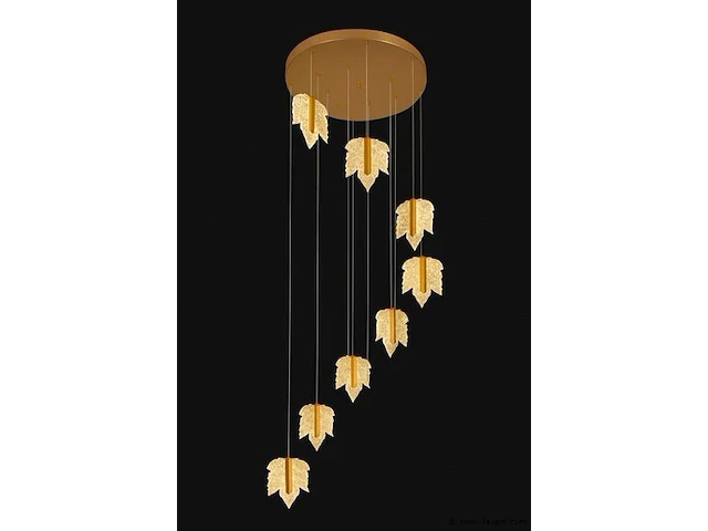 Led hanglamp – b063/8 – 3000k – warm wit – ø400 mm – in hoogte verstelbaar – zilver - afbeelding 3 van  4