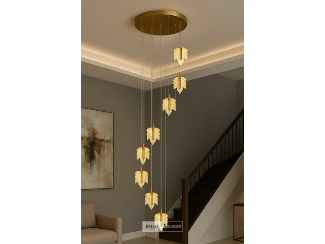 Led hanglamp – b063/8 – 3000k – warm wit – ø400 mm – in hoogte verstelbaar – zilver - afbeelding 3 van  5