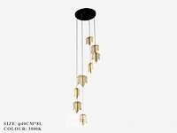 Led hanglamp – b063/8 – 3000k – warm wit – ø400 mm – in hoogte verstelbaar – zilver - afbeelding 5 van  5