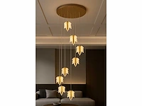 Led hanglamp – b063/8 – 3000k – warm wit – ø400 mm – in hoogte verstelbaar – zilver - afbeelding 1 van  4