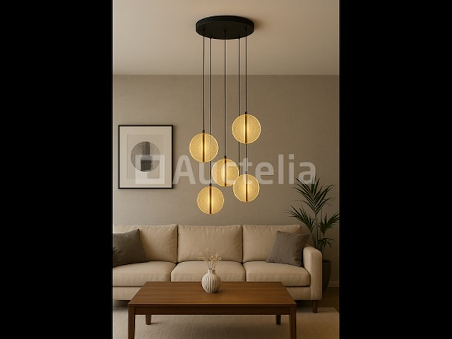 Led hanglamp – b067/5 – 3000k – warm wit – ø350 mm – in hoogte verstelbaar – zilver - afbeelding 4 van  4