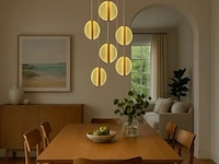 Led hanglamp – b067/5 – 3000k – warm wit – ø350 mm – in hoogte verstelbaar – zilver - afbeelding 3 van  4