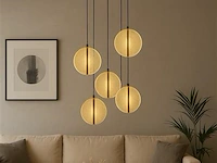 Led hanglamp – b067/5 – 3000k – warm wit – ø350 mm – in hoogte verstelbaar – zilver - afbeelding 2 van  4