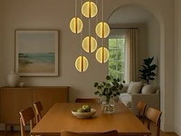 Led hanglamp – b067/5 – 3000k – warm wit – ø350 mm – in hoogte verstelbaar – zilver - afbeelding 3 van  4