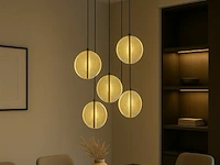 Led hanglamp – b067/5 – 3000k – warm wit – ø350 mm – in hoogte verstelbaar – zilver - afbeelding 2 van  5
