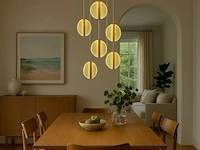 Led hanglamp – b067/5 – 3000k – warm wit – ø350 mm – in hoogte verstelbaar – zilver - afbeelding 4 van  5