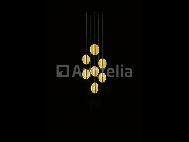 Led hanglamp – b067/7 – 3000k – warm wit – ø400 mm – in hoogte verstelbaar – zilver - afbeelding 2 van  4