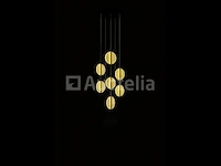 Led hanglamp – b067/7 – 3000k – warm wit – ø400 mm – in hoogte verstelbaar – zilver - afbeelding 2 van  4