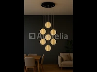 Led hanglamp – b067/7 – 3000k – warm wit – ø400 mm – in hoogte verstelbaar – zilver - afbeelding 3 van  4