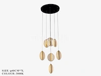 Led hanglamp – b067/7 – 3000k – warm wit – ø400 mm – in hoogte verstelbaar – zilver - afbeelding 4 van  4
