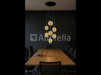 Led hanglamp – b067/7 – 3000k – warm wit – ø400 mm – in hoogte verstelbaar – zilver - afbeelding 1 van  4