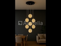 Led hanglamp – b067/7 – 3000k – warm wit – ø400 mm – in hoogte verstelbaar – zilver - afbeelding 2 van  4