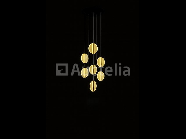 Led hanglamp – b067/7 – 3000k – warm wit – ø400 mm – in hoogte verstelbaar – zilver - afbeelding 3 van  4