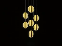 Led hanglamp – b067/7 – 3000k – warm wit – ø400 mm – in hoogte verstelbaar – zilver - afbeelding 3 van  4