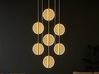 Led hanglamp – b067/7 – 3000k – warm wit – ø400 mm – in hoogte verstelbaar – zilver - afbeelding 2 van  4