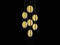 Led hanglamp – b067/7 – 3000k – warm wit – ø400 mm – in hoogte verstelbaar – zilver - afbeelding 3 van  4