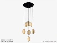 Led hanglamp – b067/7 – 3000k – warm wit – ø400 mm – in hoogte verstelbaar – zilver - afbeelding 4 van  4