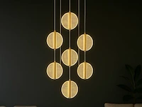 Led hanglamp – b067/7 – 3000k – warm wit – ø400 mm – in hoogte verstelbaar – zilver - afbeelding 3 van  5