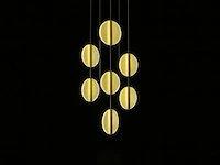 Led hanglamp – b067/7 – 3000k – warm wit – ø400 mm – in hoogte verstelbaar – zilver - afbeelding 4 van  5