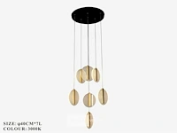 Led hanglamp – b067/7 – 3000k – warm wit – ø400 mm – in hoogte verstelbaar – zilver - afbeelding 5 van  5