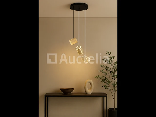 Led hanglamp – b068/3 – 3000k – warm wit – ø330 mm – in hoogte verstelbaar – zilver - afbeelding 2 van  4