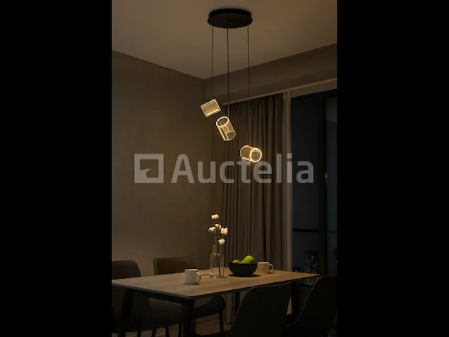 Led hanglamp – b068/3 – 3000k – warm wit – ø330 mm – in hoogte verstelbaar – zilver - afbeelding 3 van  4